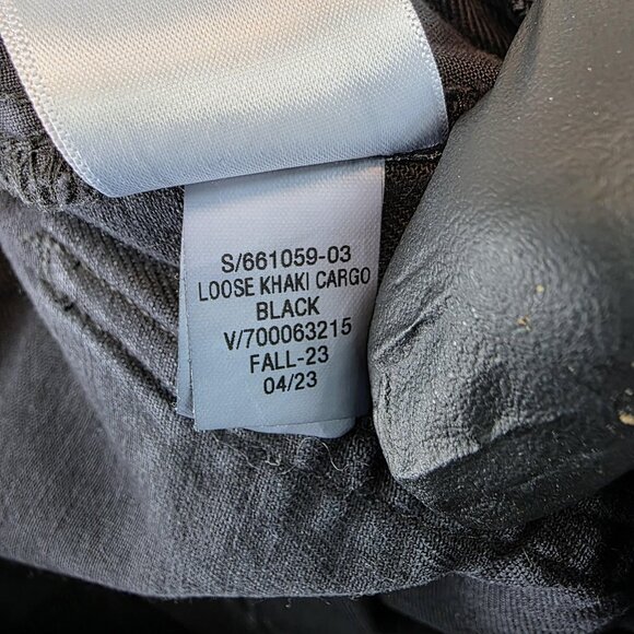 GAP Cargo Pants Womens 00 Petite Black Loose Khaki Regenerative S661059-03 - Picture 11 of 11
